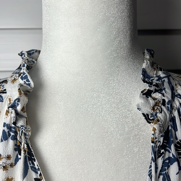 Free People Magic Mystery Floral Flare Sleeve Boho Tunic Top Size XS - Picture 5 of 13